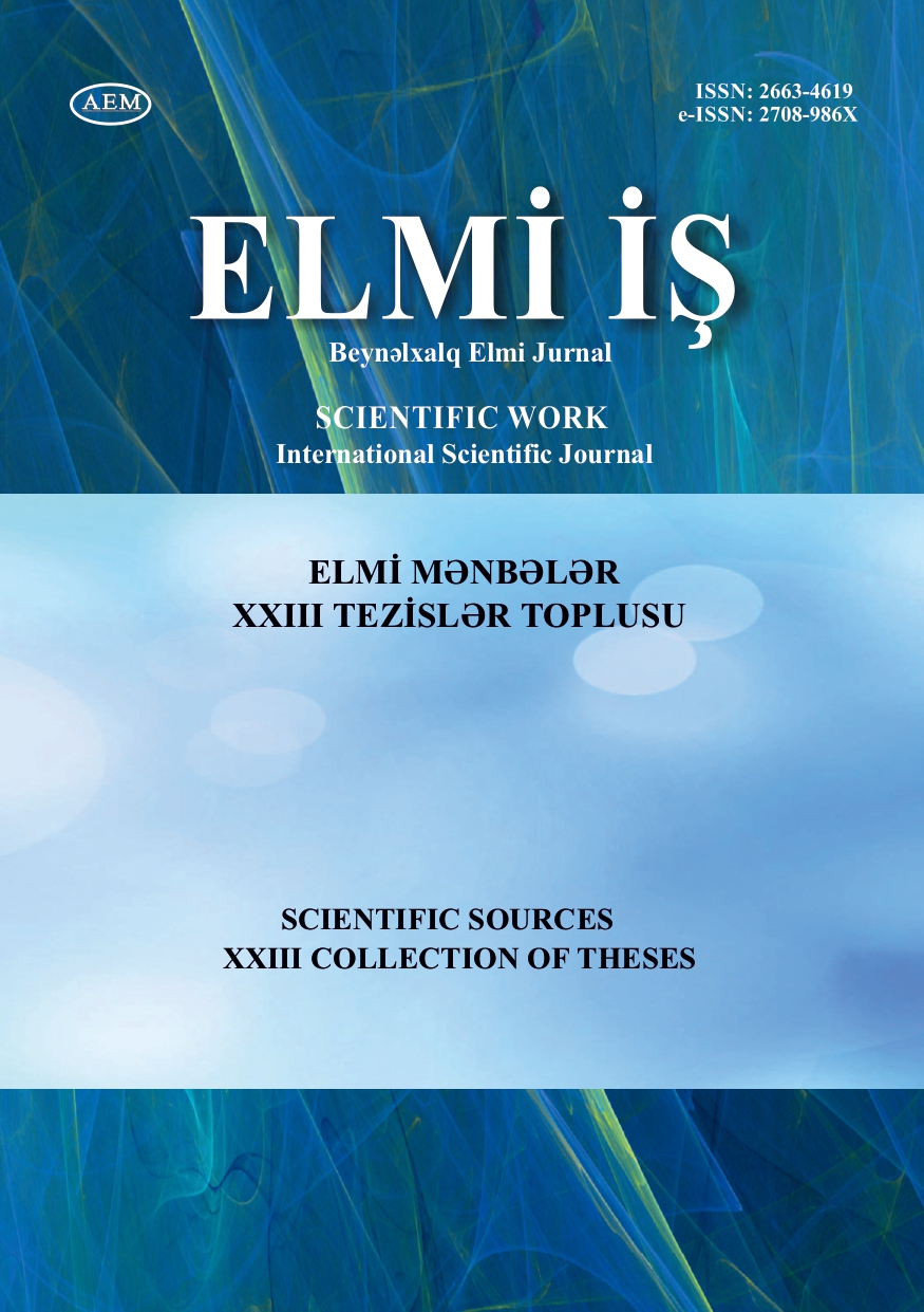 ELMİ MƏNBƏLƏR XXIII TEZİSLƏR TOPLUSU